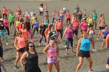 Clases magistrales de Zumba y Body Combat en Melenara (Foto TA)